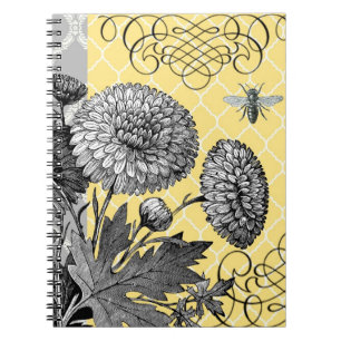 Modern grafisch floraal notitieboek