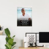 Modern grafisch foto-herdenkingsbord poster (Thuiskantoor)