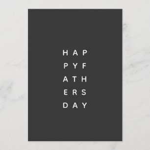 MODERN, GRAFISCH, MINIMAAL FATHER DAY KAART