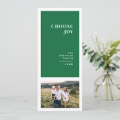 Modern, grafisch minimaal kerst multi foto aankondiging (Staand voorkant)