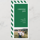 Modern, grafisch minimaal kerst multi foto aankondiging (Voorkant / Achterkant)