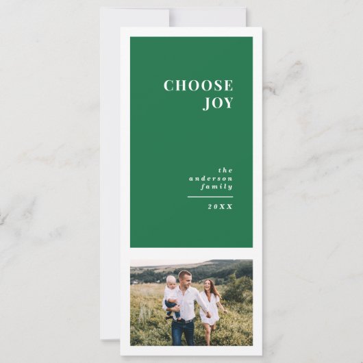 Modern, grafisch minimaal kerst multi foto aankondiging (Voorkant)