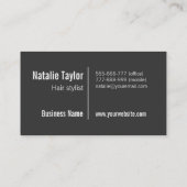 Modern, grafisch, minimalistisch, haarlijst visitekaartje (Achterkant)