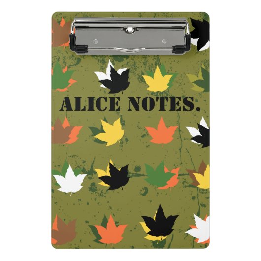 Modern grafisch patroon. Alice merkt op. Personali Mini Klembord (Voorkant)