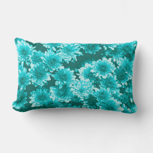 Modern grafisch patroon, Blauwgroen en Aqua Kussen