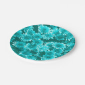 Modern grafisch patroon, Blauwgroen en Aqua Papieren Bordje (Gekanteld)