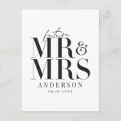 Modern, grafisch, typografie sparen de datum briefkaart (Voorkant)