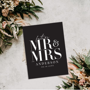 Modern, grafisch, typografie sparen de datum briefkaart