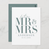 Modern, grafisch, typografie sparen de datum briefkaart (Voorkant / Achterkant)