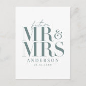 Modern, grafisch, typografie sparen de datum briefkaart (Voorkant)