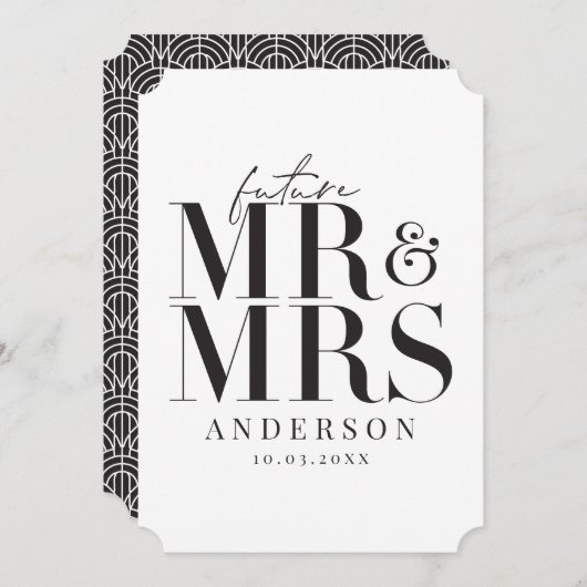 Modern, grafisch, typografie sparen de datumkaart save the date (Voorkant / Achterkant)