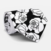 modern , grafisch zwart - wit stropdas of band met (Opgerold)