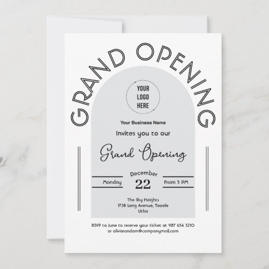 Modern Grand Opening bedrijf Kaart (Voorkant)
