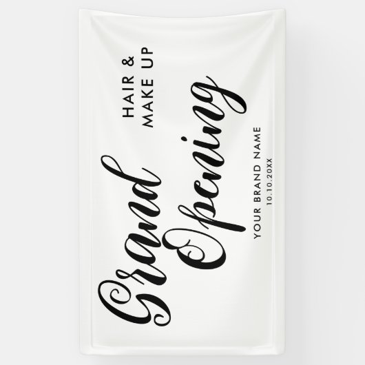 Modern Grand Opening Business Spandoek (Verticaal)