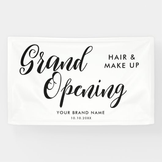 Modern Grand Opening Business Spandoek (Horizontaal)
