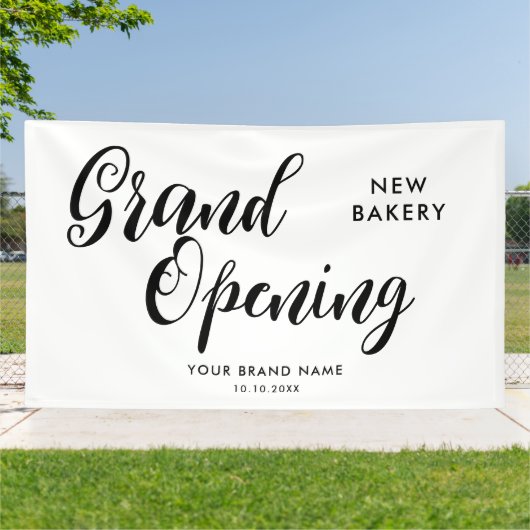 Modern Grand Opening Business Spandoek (Buitenkant)