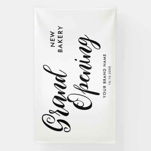 Modern Grand Opening Business Spandoek (Verticaal)