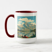 Modern Grand Teton Alpine Zen Personalized Mok (Links)