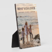 Modern Grandkids Names Custom Best Nana Ever Photo Fotoplaat (Zijkant)