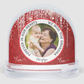 Modern Grandma Forever in Our Hearts Memorial Sneeuwbol (Achterkant)