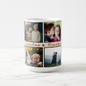 Modern Grandma & Grandpa – Custom 8-Photo Mug Koffiemok (Center)