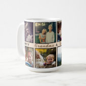 Modern Grandma & Grandpa – Custom 8-Photo Mug Koffiemok (Voorkant links)