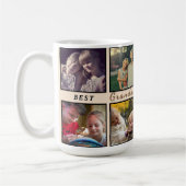 Modern Grandma & Grandpa – Custom 8-Photo Mug Koffiemok (Links)