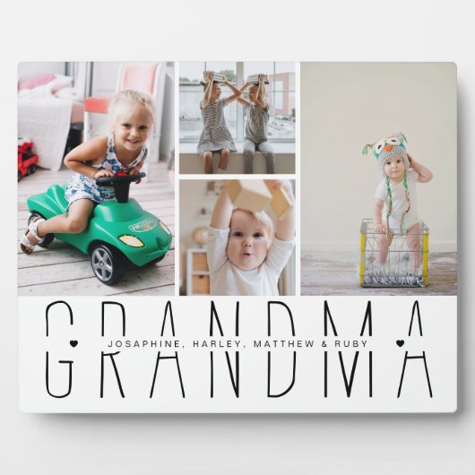 Modern Grandma Photo Collage Fotoplaat (Voorkant)