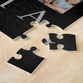 Modern GRANDMA Photo Collage Script Message Black Legpuzzel (Zijkant)