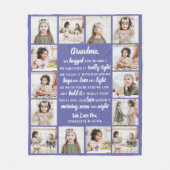 Modern Grandma Poem Grandouders Photo Collage Fleece Deken (Voorkant)