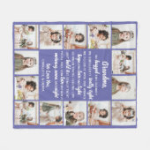 Modern Grandma Poem Grandouders Photo Collage Fleece Deken (Voorkant (Horizontaal))