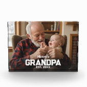 Modern Grandpa Est. Name Year Photo Block Fotoblokken (Voorkant)
