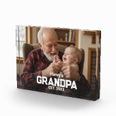 Modern Grandpa Est. Name Year Photo Block Fotoblokken (Rechts)
