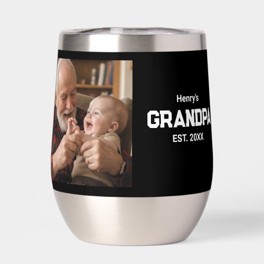 Modern Grandpa Established Est. Name Year Photo (Achterkant)