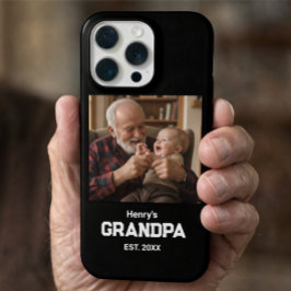 Modern Grandpa Established Est. Name Year Photo iPhone 15 Pro Case