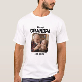 Modern Grandpa Established Est. Name Year Photo T-shirt