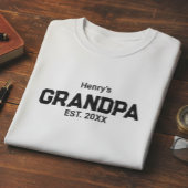 Modern Grandpa Established Est. Name Year  T-shirt