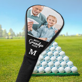 Modern Grandpa - Gepersonaliseerd monogram & Foto Golfheadcover
