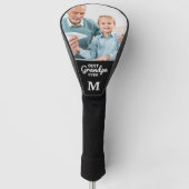 Modern Grandpa - Gepersonaliseerd monogram & Foto Golfheadcover (Voorkant)