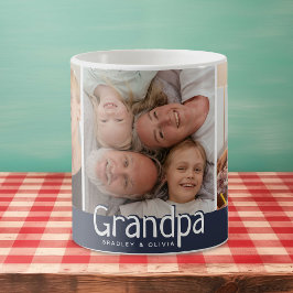 Modern Grandpa Photo Collage Cute Gift Koffiemok