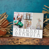 Modern Grandpa Photo Collage Fotoplaat (Zijkant)