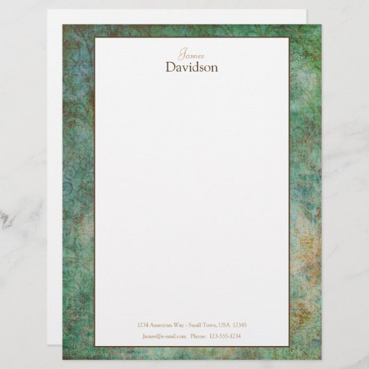 Modern Granite Stationery Briefhoofd (Voorkant / Achterkant)