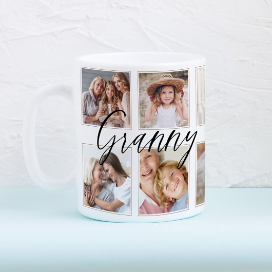 Modern Granny Script | Foto-collage voor kleinkind Koffiemok