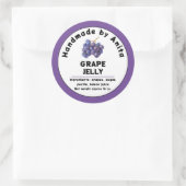 Modern Grape Jam of Jelly Canning Jar Label (Tas)