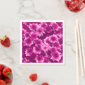 Modern Graphic Dahlia Pattern, Amethyst Paars Servetten (Insitu)