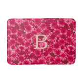 Modern Graphic Dahlia Pattern, Bourgogne en Roze Badmat (Voorkant)