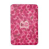 Modern Graphic Dahlia Pattern, Bourgogne en Roze Badmat (Voorkant Verticaal)