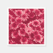 Modern Graphic Dahlia Pattern, Bourgogne en Roze Servetten (Voorkant)