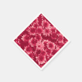 Modern Graphic Dahlia Pattern, Bourgogne en Roze Servetten (Hoek)