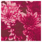 Modern Graphic Dahlia Pattern, Bourgogne en Roze Stof (Close Up)